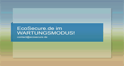 Desktop Screenshot of ecosecure.de